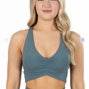 NWOT Paragon Reluna Ruched Bra in Slate